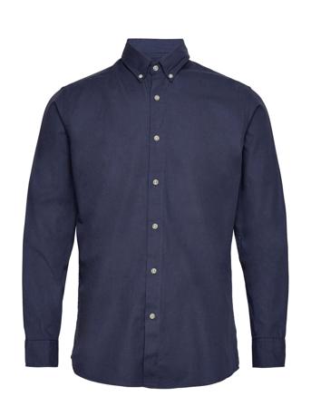 Slhslimtheo Shirt Ls Skjorte Uformell Marineblå Selected Homme*Betinget Tilbud