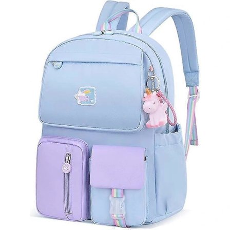 Regnbue Børnehave Rygsæk Vandtæt Skolerygsæk Lille Børne Bogtaske til Teenagere Piger Gave -SY