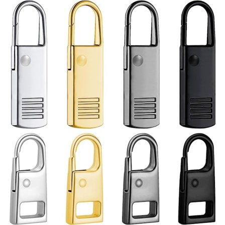 8-pack Avtagbara Dragkedjetag för Kläder, Jackor, Ryggsäckar, B