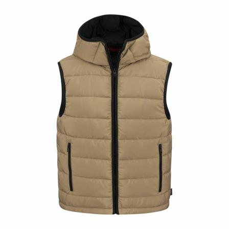 Fay, Quilted hooded waistcoat Beige, Heren, Maat:S