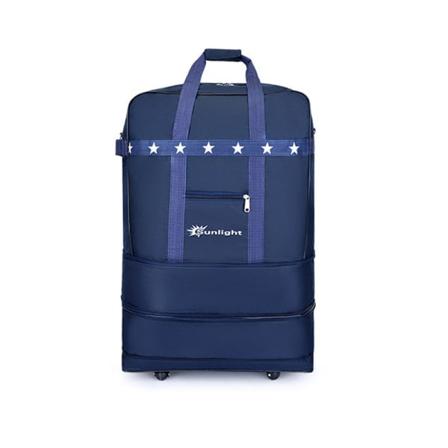 Bagasjebag Sammenleggbar innsjekket bag Hjul Avtagbar Praktisk bagasjeveske Blue