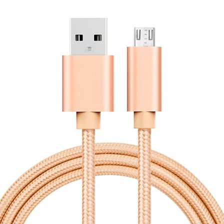 Micro USB till USB Tygkabel 1 meter