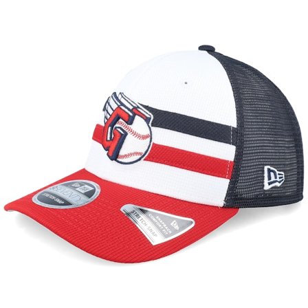 New Era - Cleveland Guardians MLB Batting Practice 9SEVENTY White/Black/Red Trucker Trucker White Cap - MLB @ Hatstore