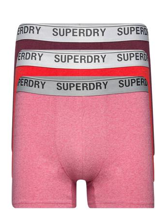 Boxer Multi Triple Pack Bokserit Vaaleanpunainen Superdry