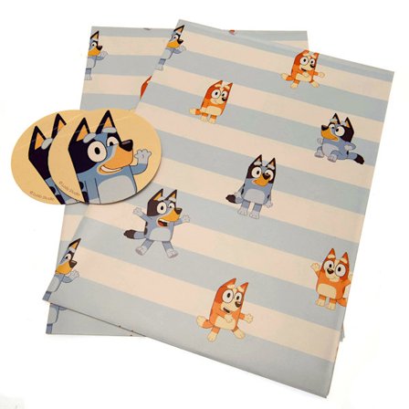 Bluey presentpapper (2-pack) One Size Blå/Vit/Gul