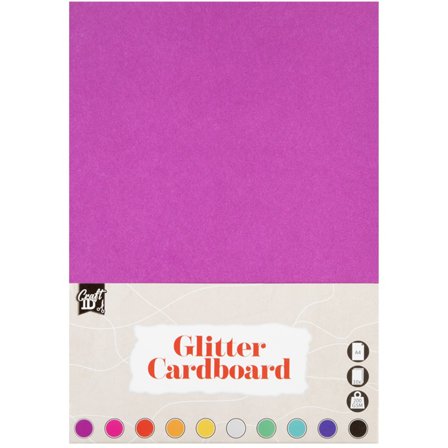 Glitter cardboard A4 10-pack Mixed colours