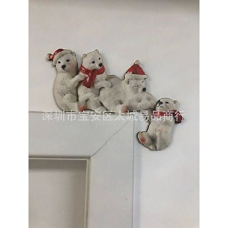 Jule dørkarmdekorasjon Tre Cartoon Nisse Elg Engel Dørhjørnedekorasjon God Jul Dekorasjon Hjem Godt Nytt År (FMY) L