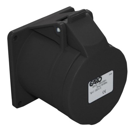 Garo UI 432-7 S Paneluttag IP44, 5-polig, 32A Svart, 7 h, Anslutningsdon & kablar