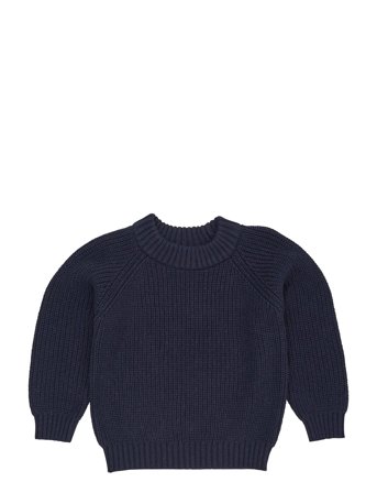 Copenhagen Colors Knitted Classic Rib Blouse - Navy - 116