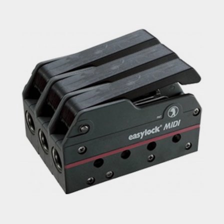 Rope Clutch Easylock Midi, triple, for Ø6 - 10 mm line, black