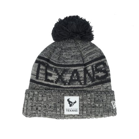 New Era - NFL Zwart pom Beanie - Houston Texans NFL 25 Sideline Cold Weather Sport Knit Charcoal/Grey Pom @ Hatstore