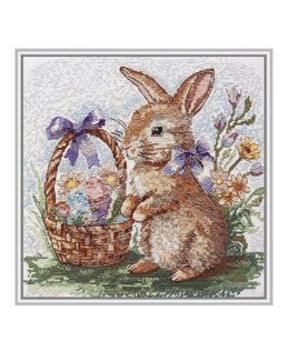 Broderikit Billede Sød Påskehare - Abris Art