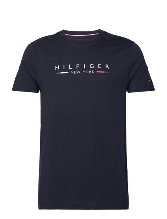 Hilfiger New York Tee T-shirts Short-sleeved Marinblå Tommy Hilfiger