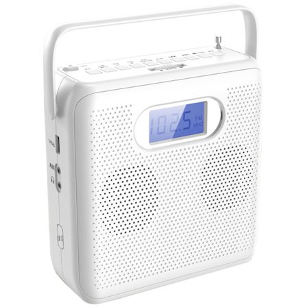 Bärbar Bluetooth CD-spelare med vertikal design, CD-högtalare, FM-radio, kompatibel med USB, AUX och LCD-skärm