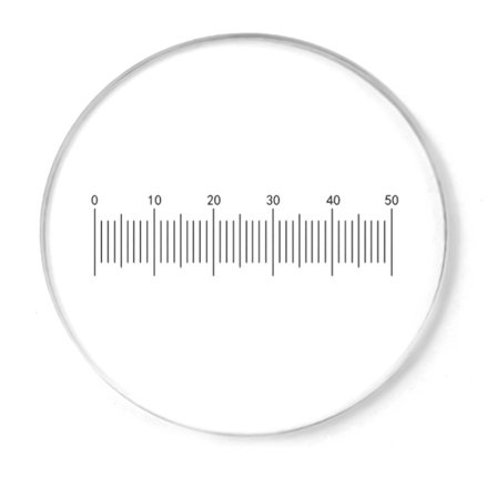 Mikrometer Mikroskop Kalibreringsslide Retikkel Okular Kalibreringslinjal