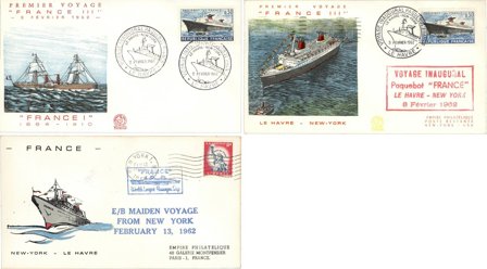 Frankrig 1962 - Passagerskib - YT 1325 - 3 FDC