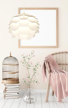 Aneta Lighting CARPATICA taklampe, hvit, 41cm