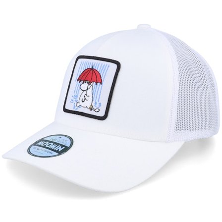 Moomin - Blanc trucker Casquette - Snorkmaiden Umbrella White Trucker @ Hatstore