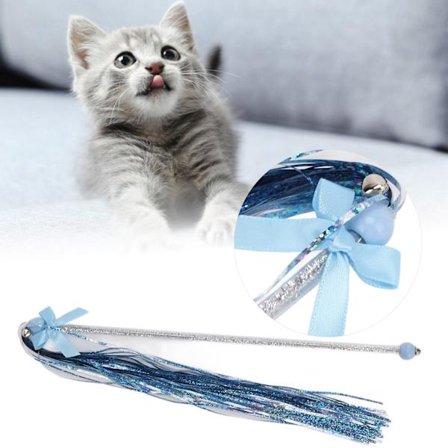 Rolig Kattsticka Träning Interaktion Rolig Kattsak Feather Wand Rolig Kattleksak Blå Ring Papper