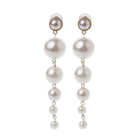 Kawaii Smykker Charms Bryllupsøreringe Lange Store Perler Dråbeøreringe Statement Øreringe Dekor Gaver til Piger Kvinder