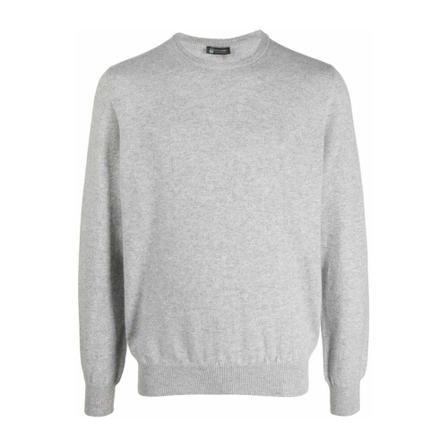 Colombo, Round-neck Knitwear Grijs, Heren, Maat:XL