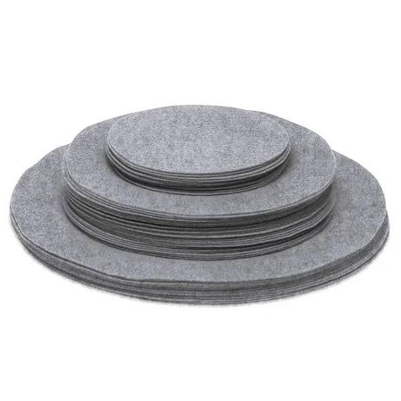 Tallerkenbeskyttere, opbevaring, tykke bløde filtbeskyttere