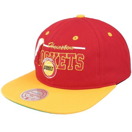 Mitchell & Ness - Houston Rockets Varsity Letter Red Snapback Snapback Red Cap - NBA @ Hatstore