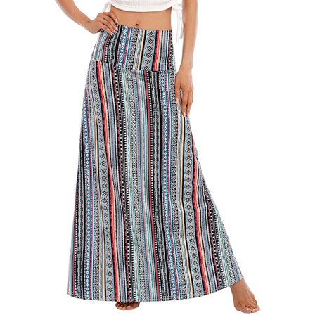 Nederdele til kvinder sommer efterår høj talje lange nederdele til kvinder lang længde W