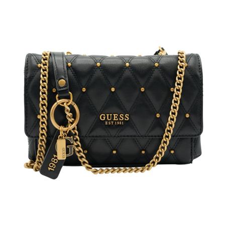 Guess, Triana Flap Shoulder Bag Czarny, Kobieta, Rozmiar: ONE Size