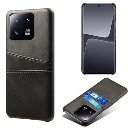 SKALO Xiaomi 13 Pro 5G PU-nahkainen Korttikotelo - Musta