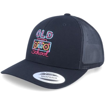 Iconic - Svart trucker Keps - Neon Summer Old School Black Trucker @ Hatstore