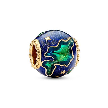 Pandora - Globe Charm - 14K Guldpläterad