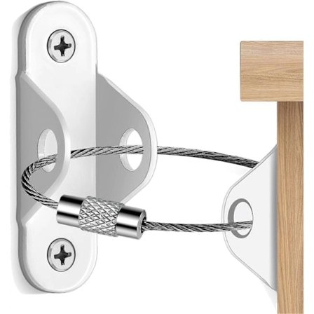 6 stk Møbelankere Sett for Barnesikkerhet, Møbelstropper Brukes for å Forhindre Fall og Tippbeskyttelse, Kommode eller Skap til Veggankere