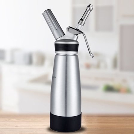 TD Gräddpistol 500ML gräddpistol i silikon helt i aluminium Gräddpistol av silikon i aluminium Chokladkaka