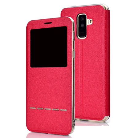 Smartfodral med Fönster & Svarsfunktion till Samsung Galaxy A6