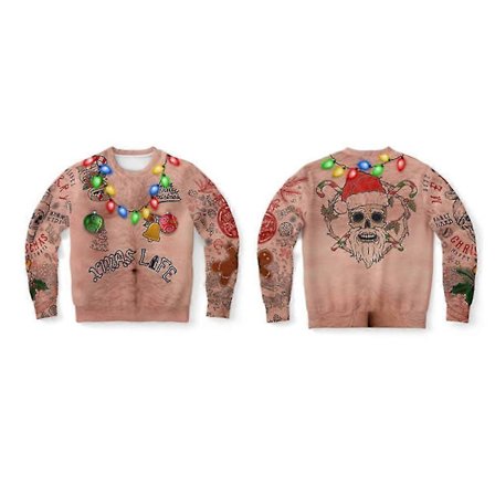 Jul Kvinnor Män Ful Jultröja Sweatshirt Pullover Tröja Toppar Tunika