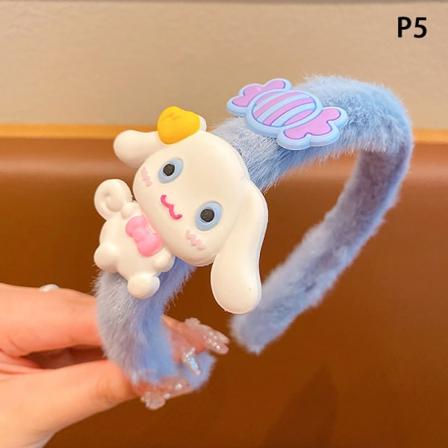 1 STK Kawaii Sanrio Hair Band Kuromi Cinnamoroll Pompom Purin Car 5