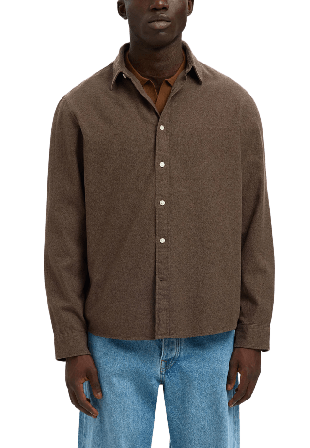 Selected Homme SLHREGNOAH Skjorta Skjortor Herr Beige XL