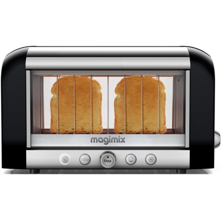 Magimix Vision Toaster 2-skiver Svart/Stål - Kjøp kjøkkenmaskin hos Bakeren og Kokken' - 'Sort, stål