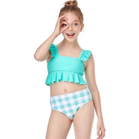 Pigebadedragt Lille Flæse Sommer Strand Delt Badedragt Bikini