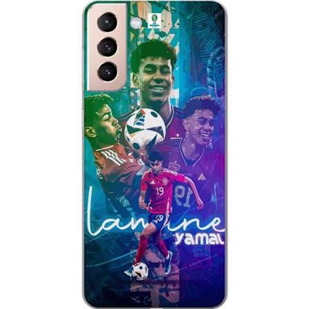 Kompatibelt Mobilskal till Samsung Samsung Galaxy S21 Lamine Yamal EM-inspirerad design med action-bilder, färgstarka detaljer och en hyllning till S