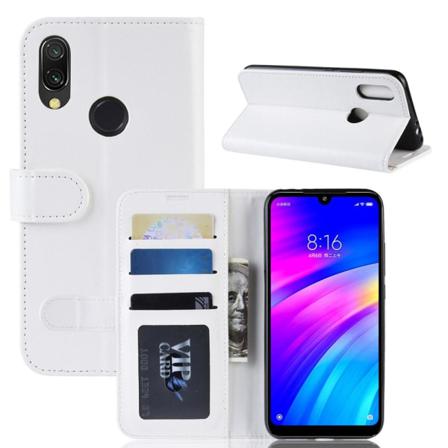 Xiaomi Redmi 7 - Plånboksfodral - Vit White Vit