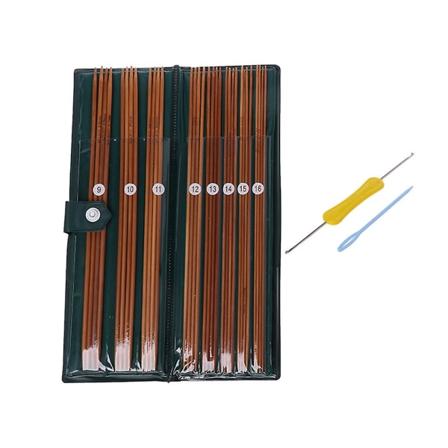 44 st dubbelspetsiga stickningsnålar i 11 storlekar, set för stickning av tröjor