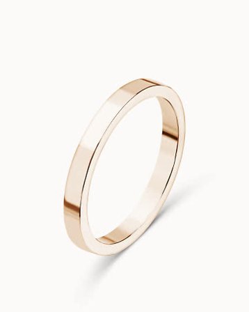 Smooth Ring for Her Lucy 18K Rose Gold 4mm - Engagement Rings & Wedding Rings from Vanbruun