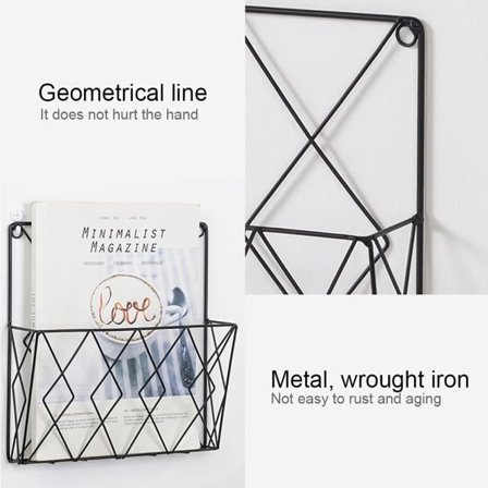 Vægmonteret tidsskriftholder Hængende tidsskriftholder Logopbevaring