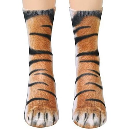 Hauska eläin tassu sukka pila lahja valkoinen elefantti lahjanvaihto tiikeri