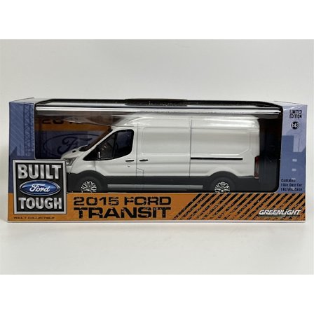 2015 Ford Transit valkoinen 1:43 mittakaavassa Greenlight 86039