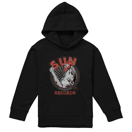 Sun Records Barn/Barn Musik Pullover Hoodie 7-8 År Svart