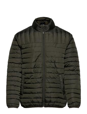 Onspaul Quilted Highneck Jacket Otw Brown ONLY & SONS