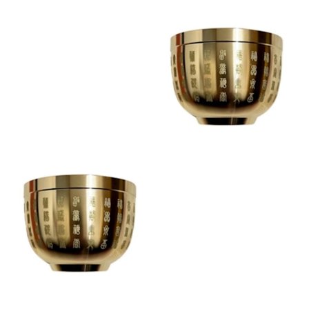 1/2/3/5 guld Unik stil Feng Shui Skål Udsøgt guld 4.5CM guld 4.5CM 2 sæt